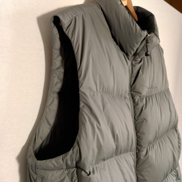 EB700 Eddie Bauer Puffer Vest Men L Tall Gray Goose Down Jacket - Picture 12 of 16